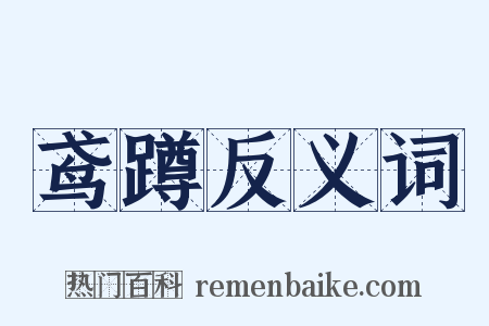 鸢蹲反义词是什么意思的图片